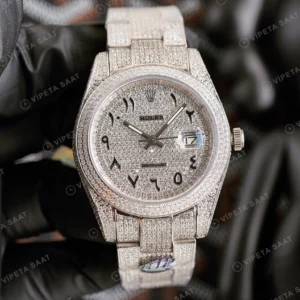 Rolex Datejust 126300 Siyah Super Clone ETA Saat detay 3