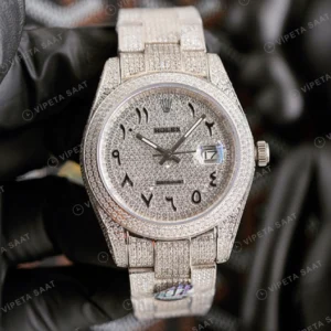 Rolex Datejust 126300 Siyah Super Clone ETA Saat detay 4
