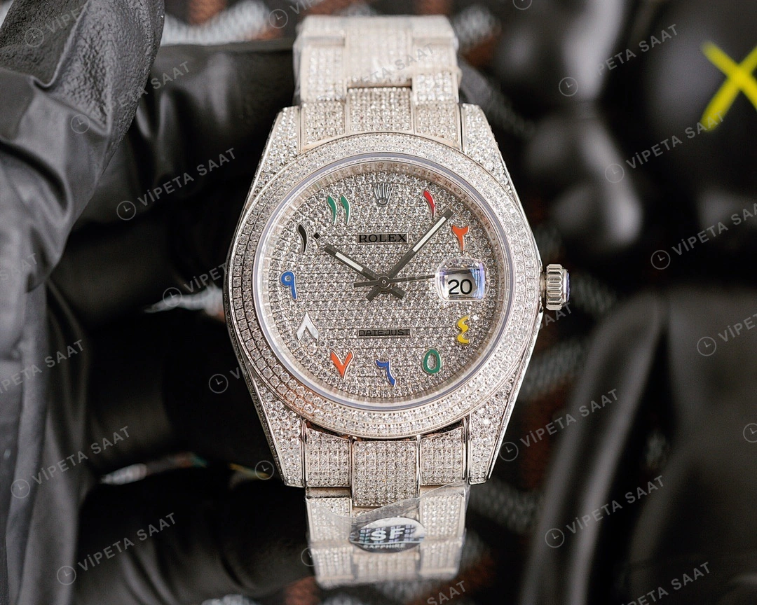 Rolex Datejust 126300 Siyah Super Clone ETA Saat detay 5