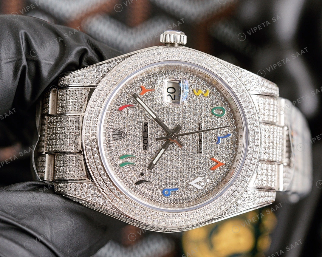 Rolex Datejust 126300 Siyah Super Clone ETA Saat detay 6