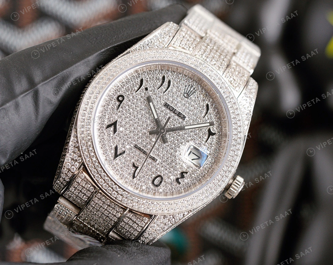 Rolex Datejust 126300 Siyah Super Clone ETA Saat detay 7