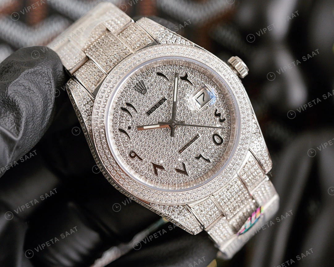 Rolex Datejust 126300 Siyah Super Clone ETA Saat detay 9