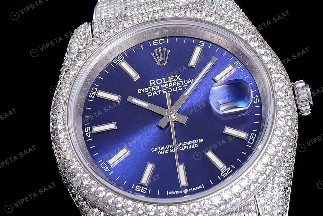 Rolex Datejust 126300 Mavi Super Clone ETA Saat detay 7
