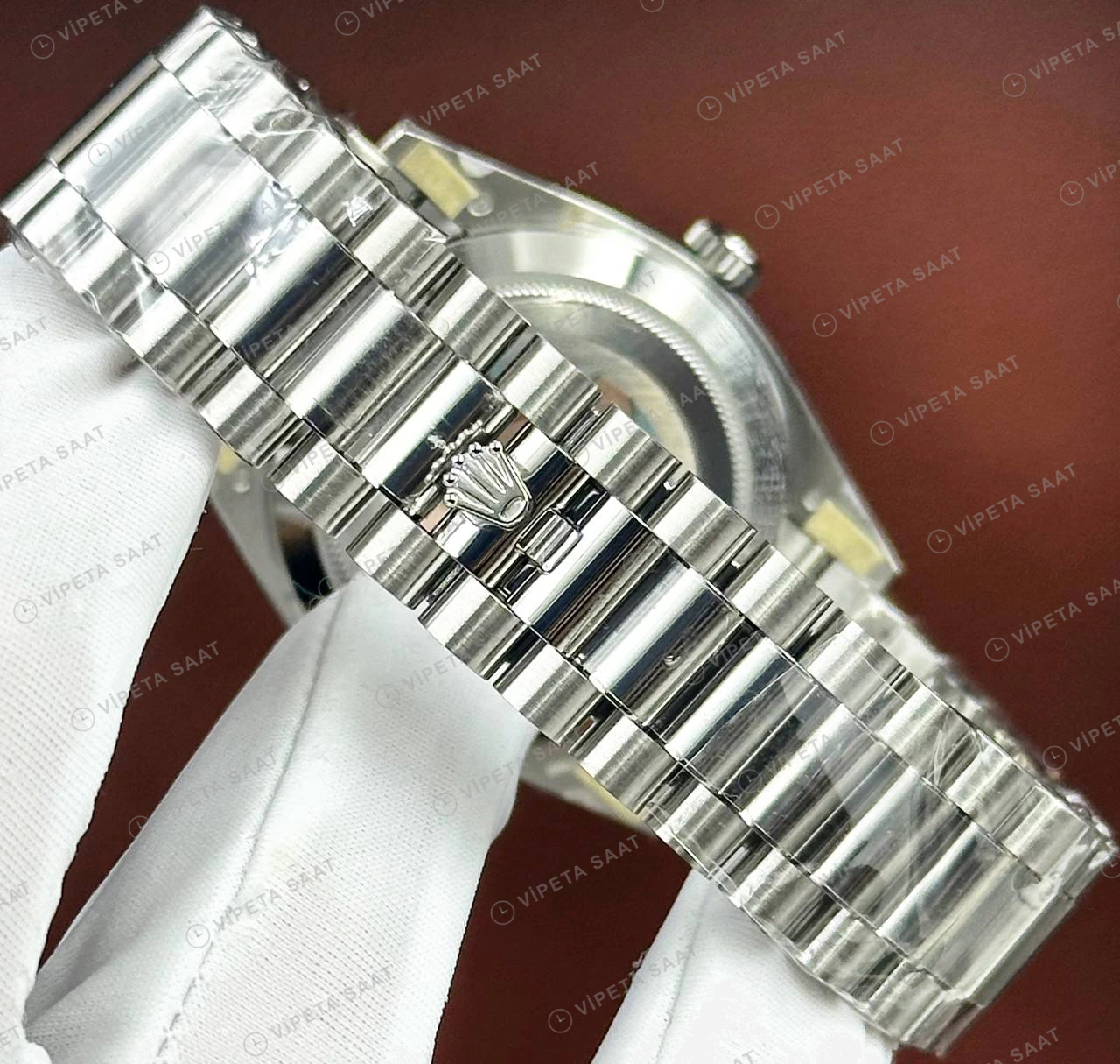 Rolex Datejust 126334 41 mm Buz Mavi Kadranlı Jubilee Fluted Super Clone Eta Saat detay 6
