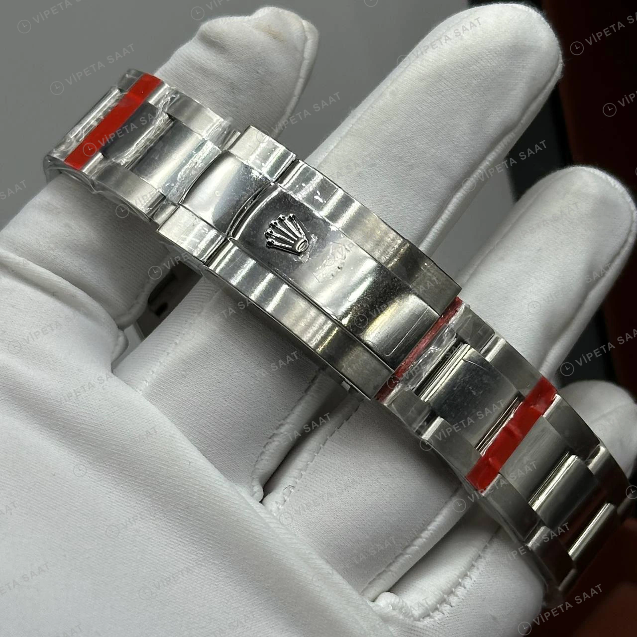 Rolex Datejust 41 mm Pave Gümüş Kadranlı Özel Taşlı Oyster Bilezik Pırlanta Taşlı Bezel 3235 Super Clone ETA Saat detay 6