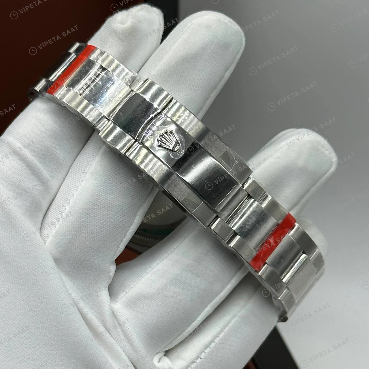 Rolex Datejust 36 mm 126234 Baton İndeksli Lacivert Kadranlı Jubilee Bilezik Fluted (Yivli) Bezel 3235 Super Clone ETA Saat detay 4