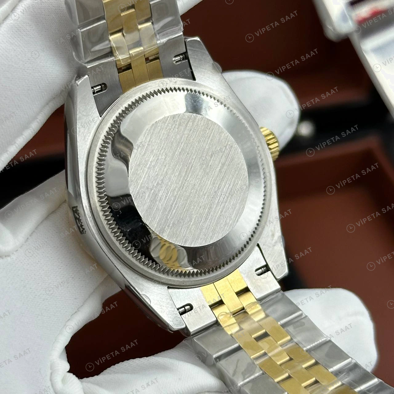 Rolex Datejust 31 mm 278273 Koyu Yeşil Kadranlı Jubilee Bilezik Fluted (Yivli) Bezel 2236 Super Clone ETA Saat detay 4