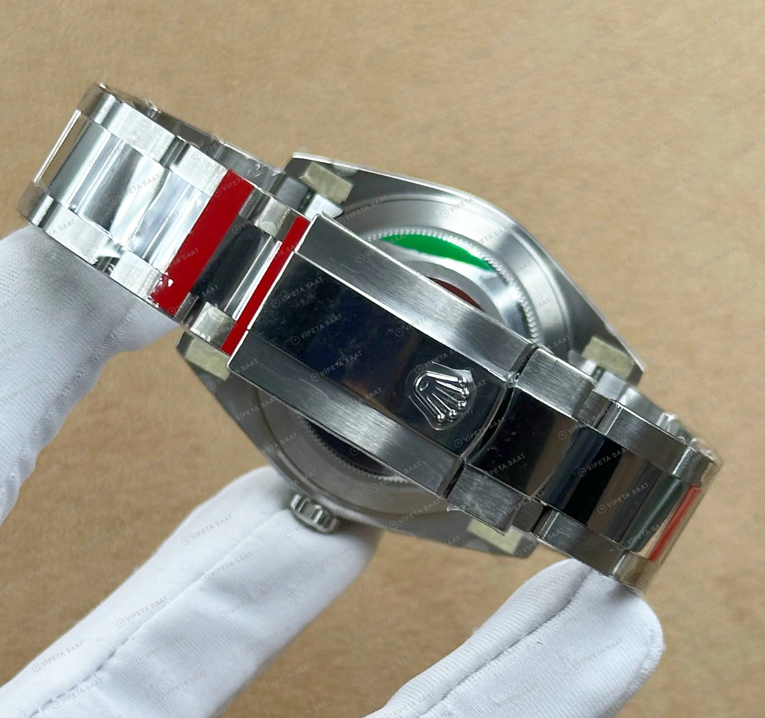 Rolex Datejust 126334 41 mm Yeşil Kadranlı Jubilee 2 Super Clone Eta Saat detay 4