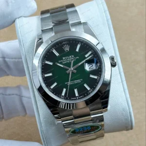 Rolex Datejust 126334 41 mm Yeşil Kadranlı Jubilee 2 Super Clone Eta Saat detay 5