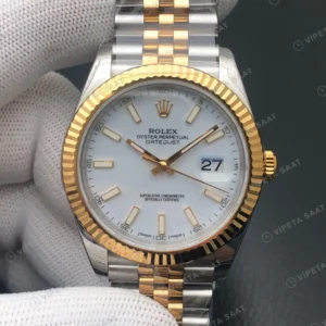 Rolex Datejust Beyaz Super Clone ETA Saat detay 4