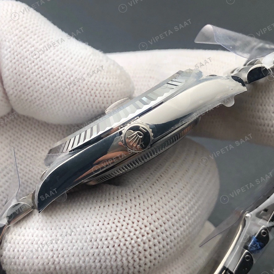 Rolex Datejust Baget Siyah Super Clone ETA Saat detay 5