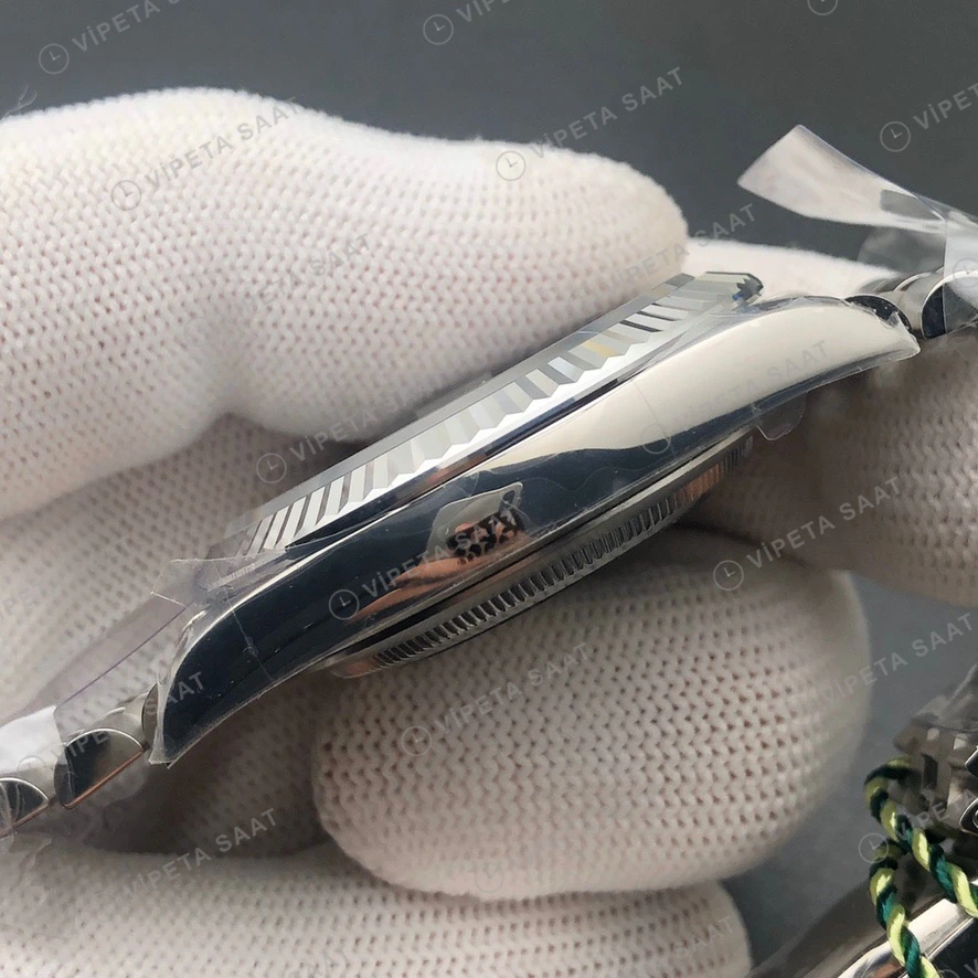 Rolex Datejust Baget Siyah Super Clone ETA Saat detay 6