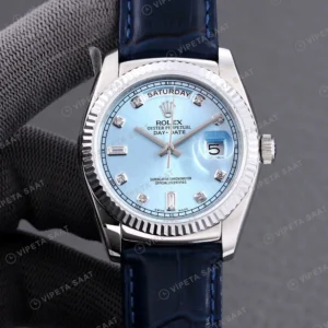 Rolex Day-Date Buz Mavi Super Clone ETA Saat yan görünüm