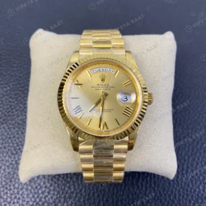 Rolex Day-Date Şampanya Super Clone ETA Saat yan görünüm
