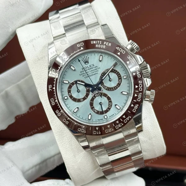 Rolex Daytona 116506 40 mm Buz Mavi Kadranlı 2 Super Clone Eta Saat detay 6
