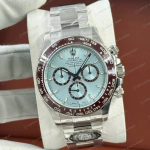Rolex Daytona 116506 40 mm Buz Mavi Kadranlı Oysterflex Super Clone Eta Saat detay 4