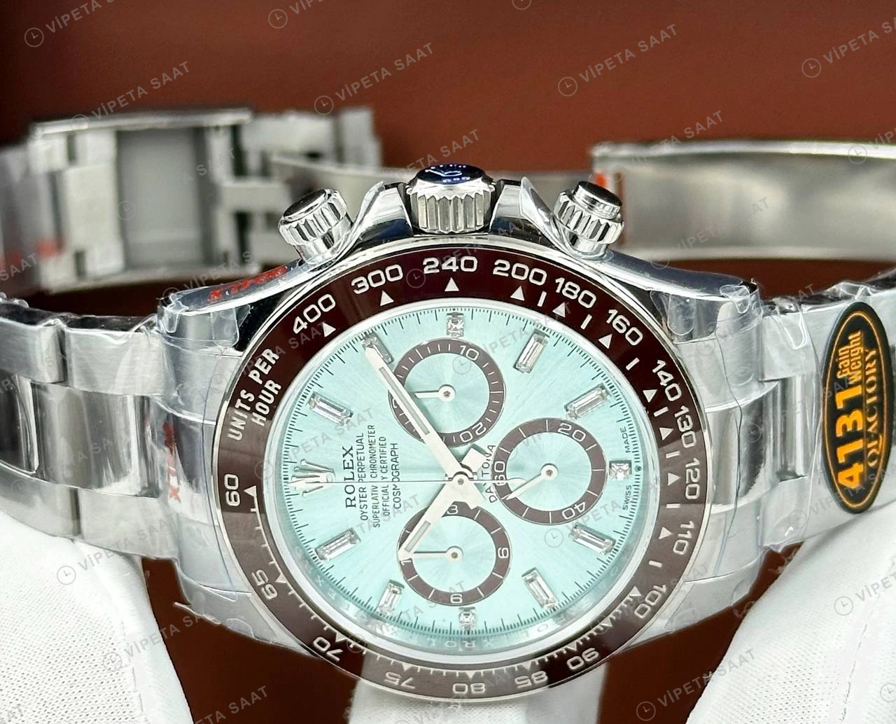 Rolex Daytona 116506 40 mm Buz Mavi Kadranlı Seramik 3 Super Clone Eta Saat detay 3