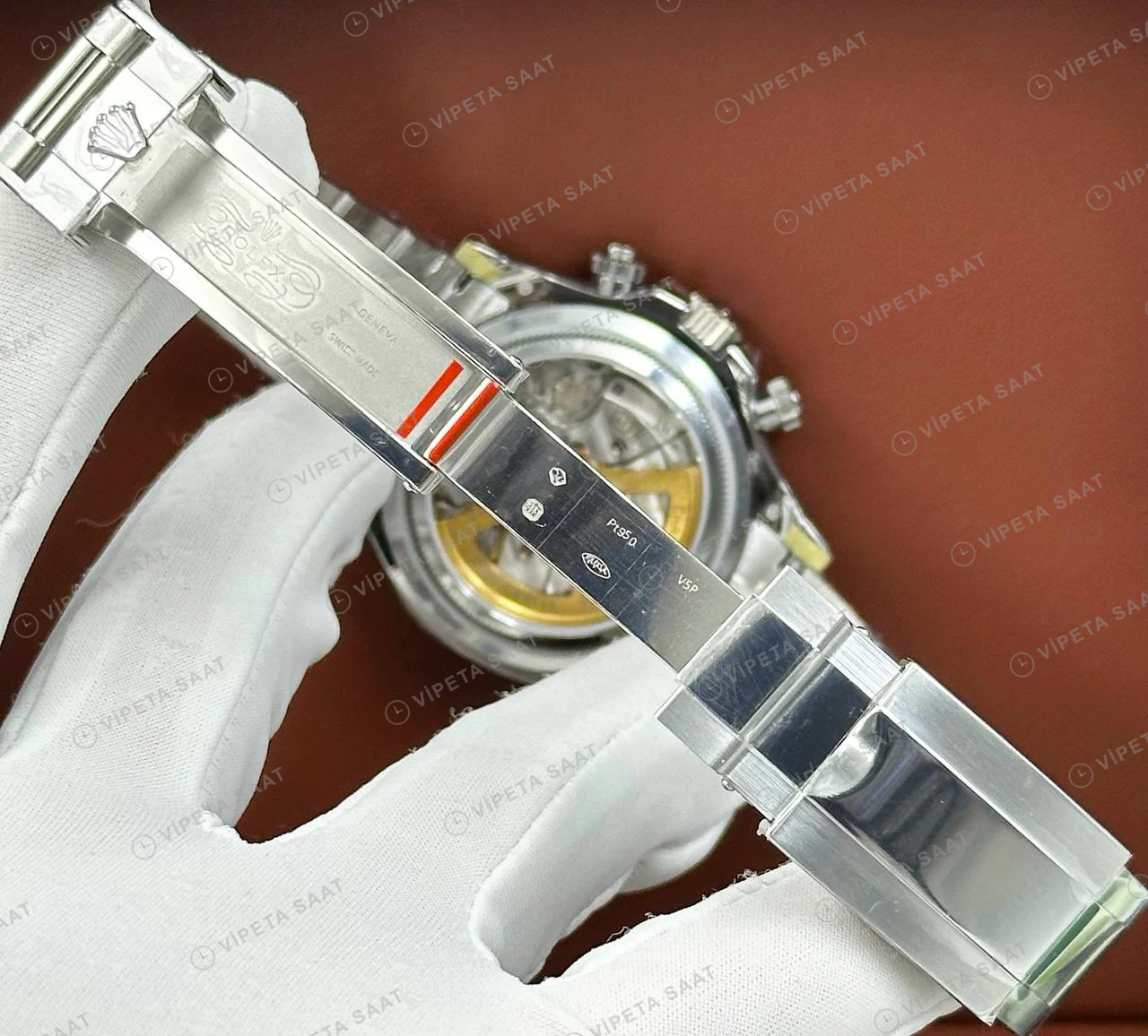 Rolex Daytona 116506 40 mm Buz Mavi Kadranlı Seramik 3 Super Clone Eta Saat detay 6