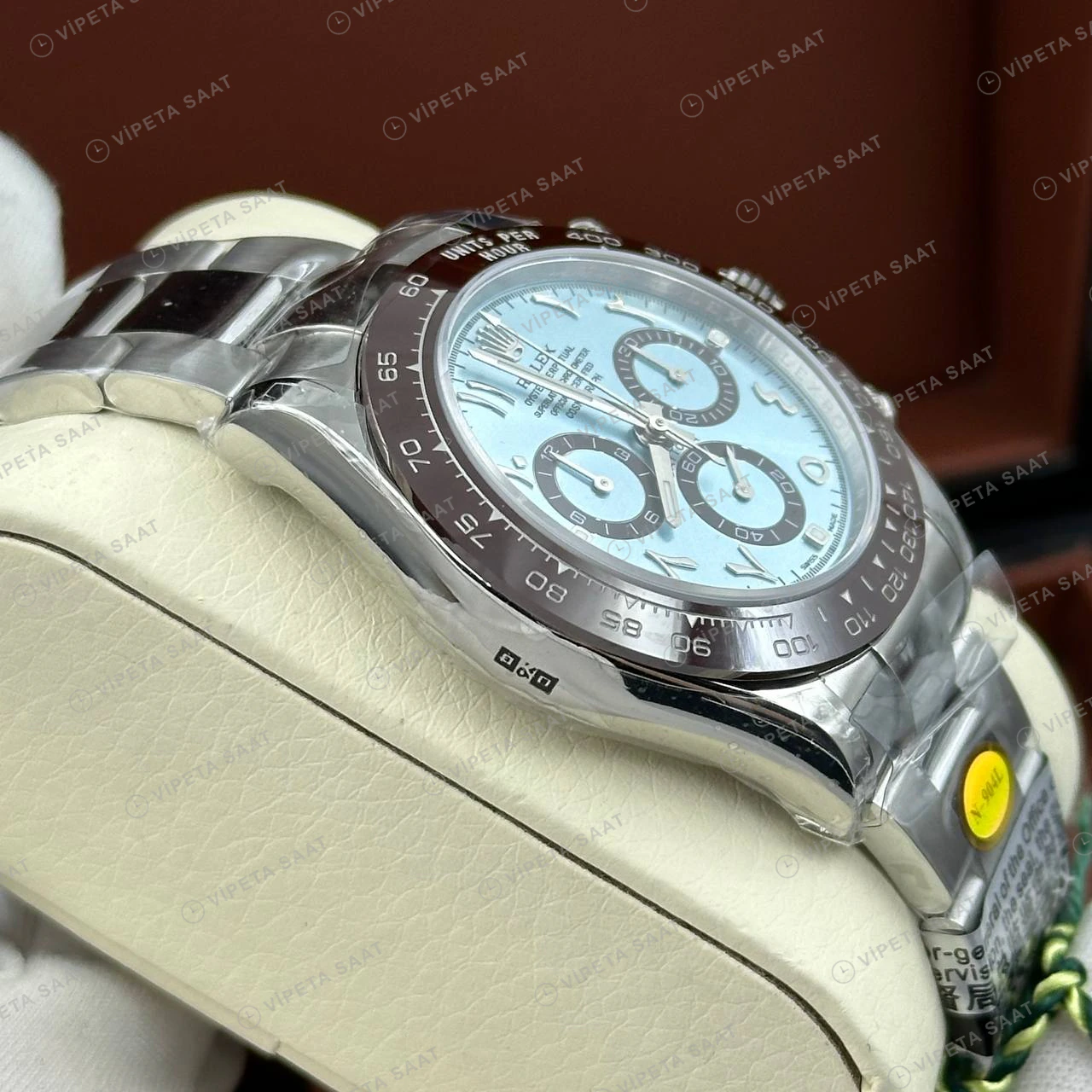 Rolex Daytona 116506 40 mm Buz Mavi Kadranlı Seramik Super Clone Eta Saat detay 4