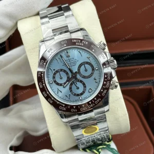 Rolex Daytona 116506 40 mm Buz Mavi Kadranlı Seramik Super Clone Eta Saat detay 5