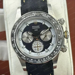 Rolex Daytona 126500LN 40 mm Gri Kadranlı Seramik Deri Super Clone Eta Saat detay 4