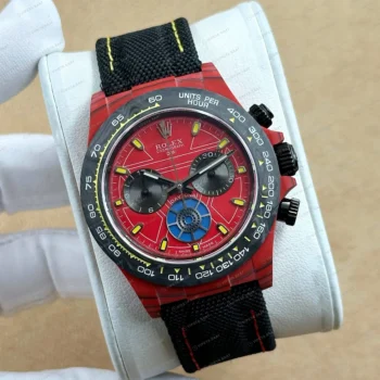 Rolex Daytona 126500LN 40 mm Kırmızı Kadranlı Super Clone Eta Saat detay 5