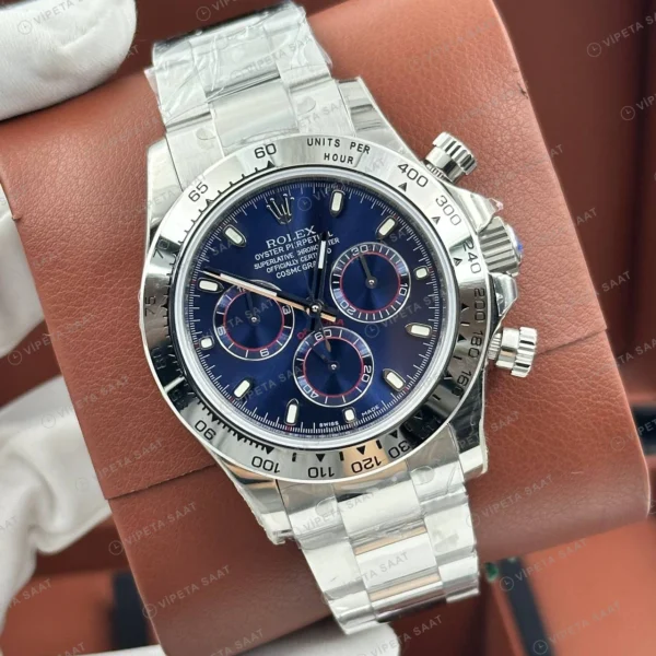 Rolex Daytona 126500LN 40 mm Mavi Kadranlı 2 Super Clone Eta Saat detay 7