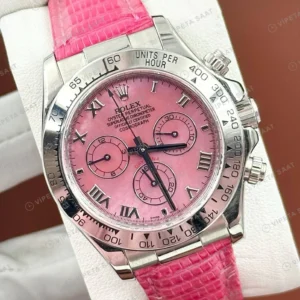 Rolex Daytona 126500LN 40 mm Pembe Kadranlı Pırlanta Super Clone Eta Saat detay 5
