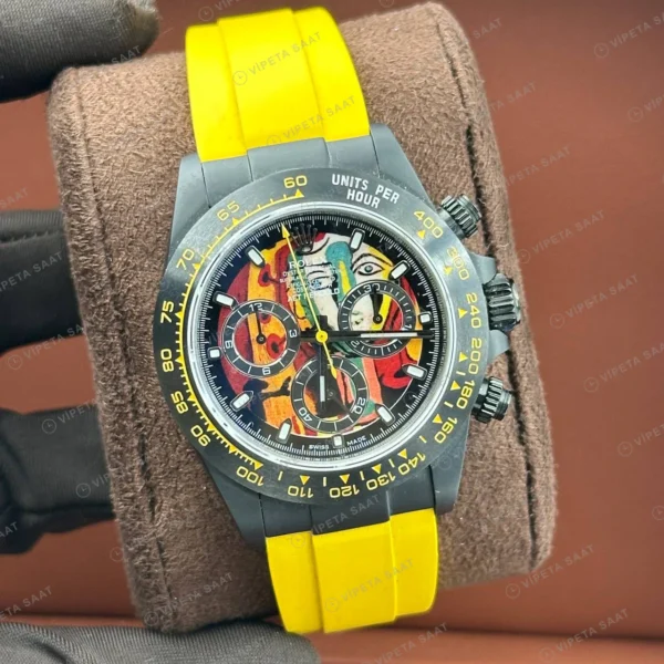 Rolex Daytona 126500LN 40 mm Sarı Kadranlı Super Clone Eta Saat detay 6