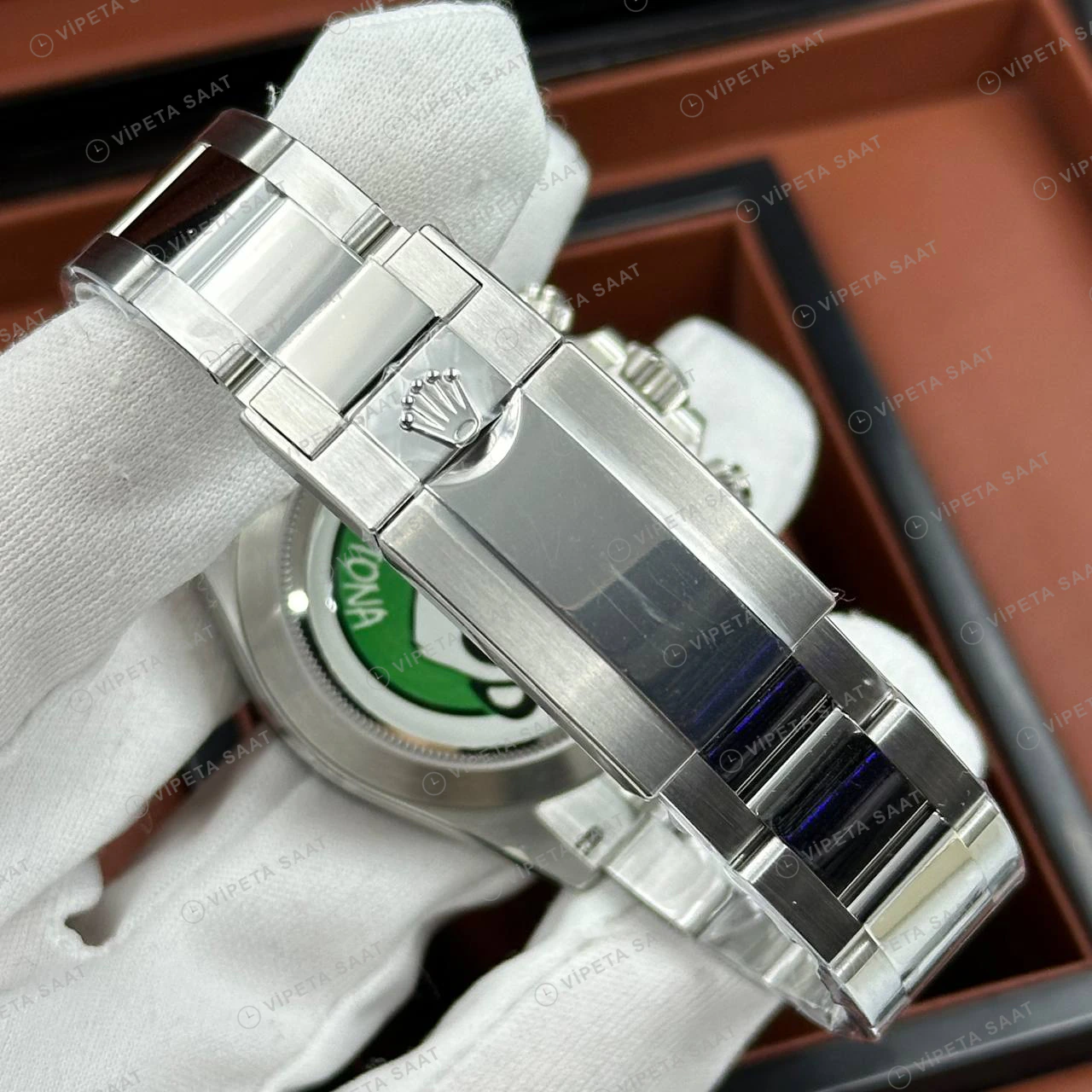 Rolex Daytona 126500LN 40 mm Sedef Kadranlı Seramik Pırlanta Super Clone Eta Saat detay 3