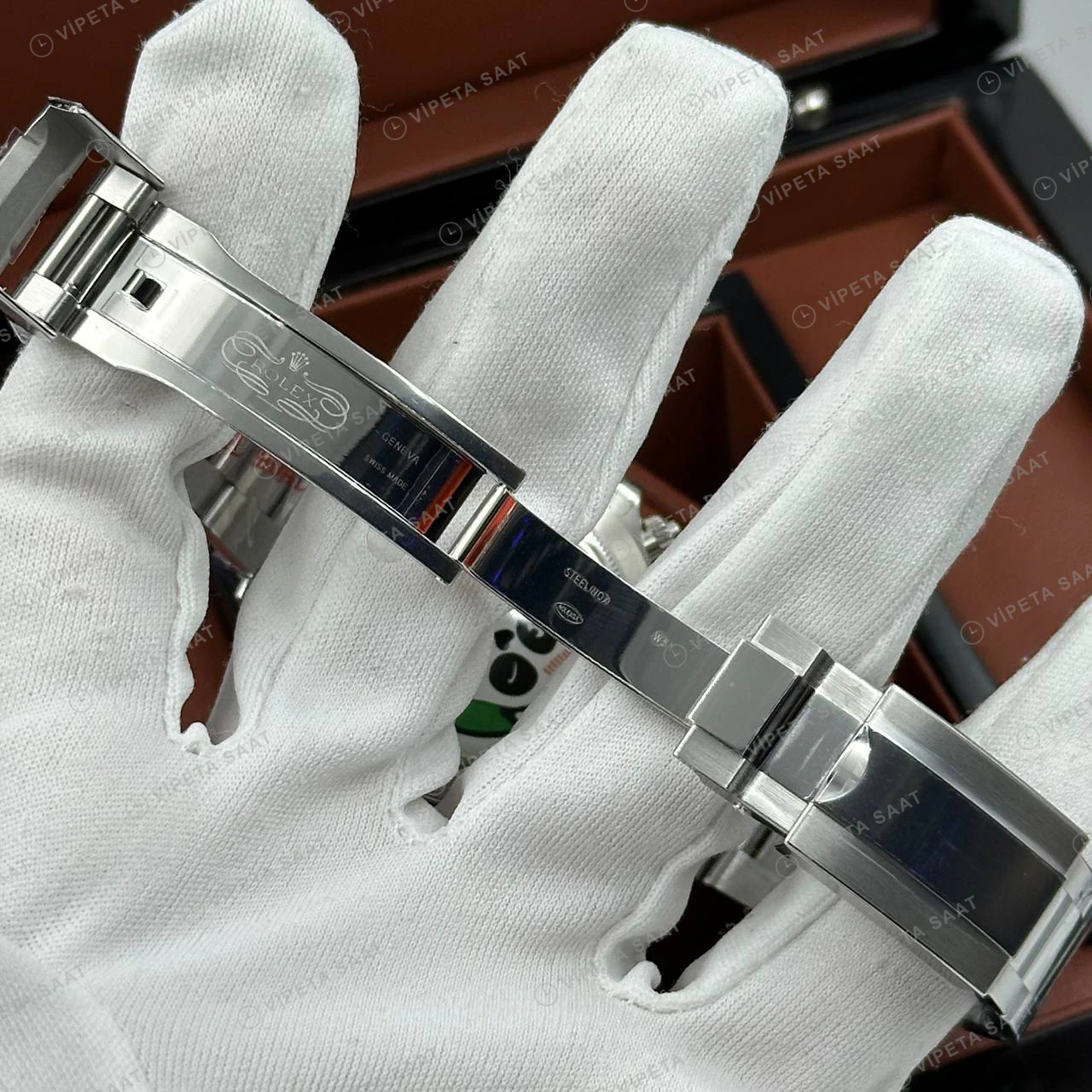 Rolex Daytona 126500LN 40 mm Sedef Kadranlı Seramik Pırlanta Super Clone Eta Saat detay 5