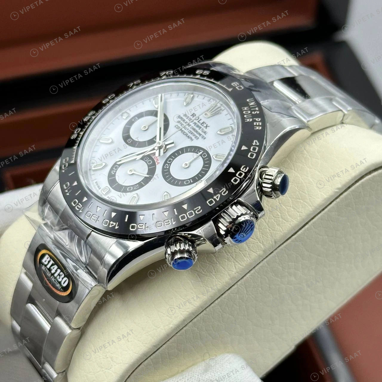 Rolex Daytona 126500LN 40 mm Sedef Kadranlı Seramik Pırlanta Super Clone Eta Saat detay 7