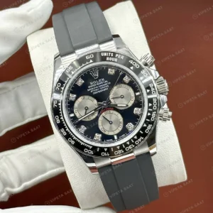 Rolex Daytona 126500LN 40 mm Siyah Kadranlı Oysterflex Super Clone Eta Saat detay 5