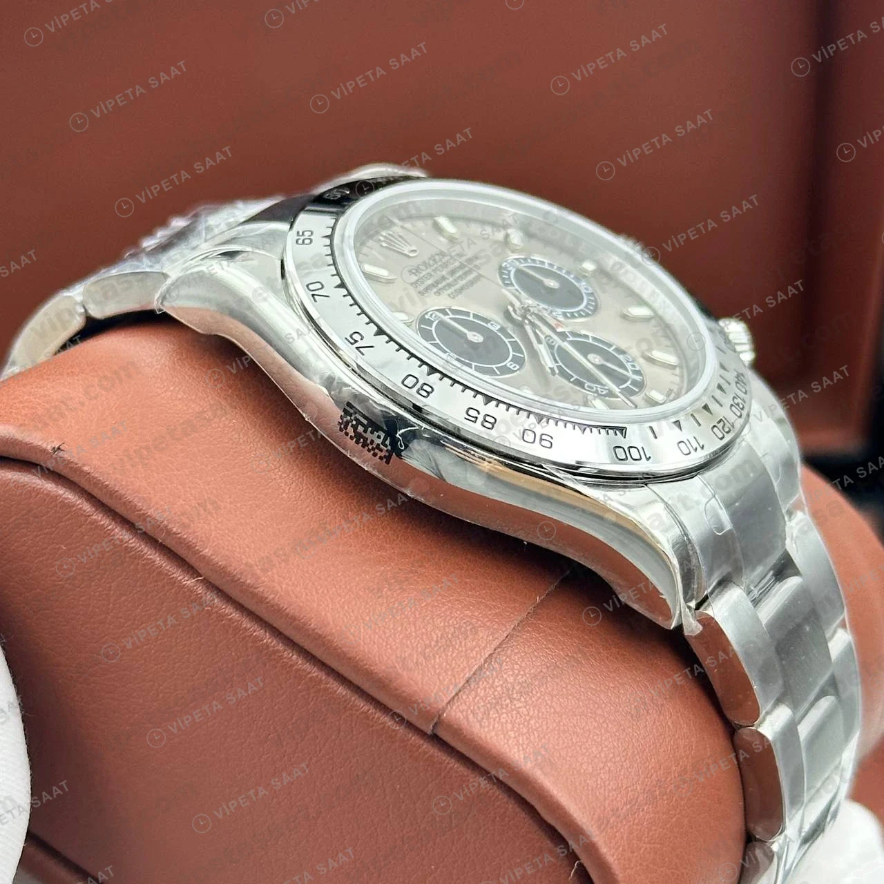 Rolex Daytona 126500LN 40 mm Siyah Kadranlı Pırlanta Super Clone Eta Saat detay 4