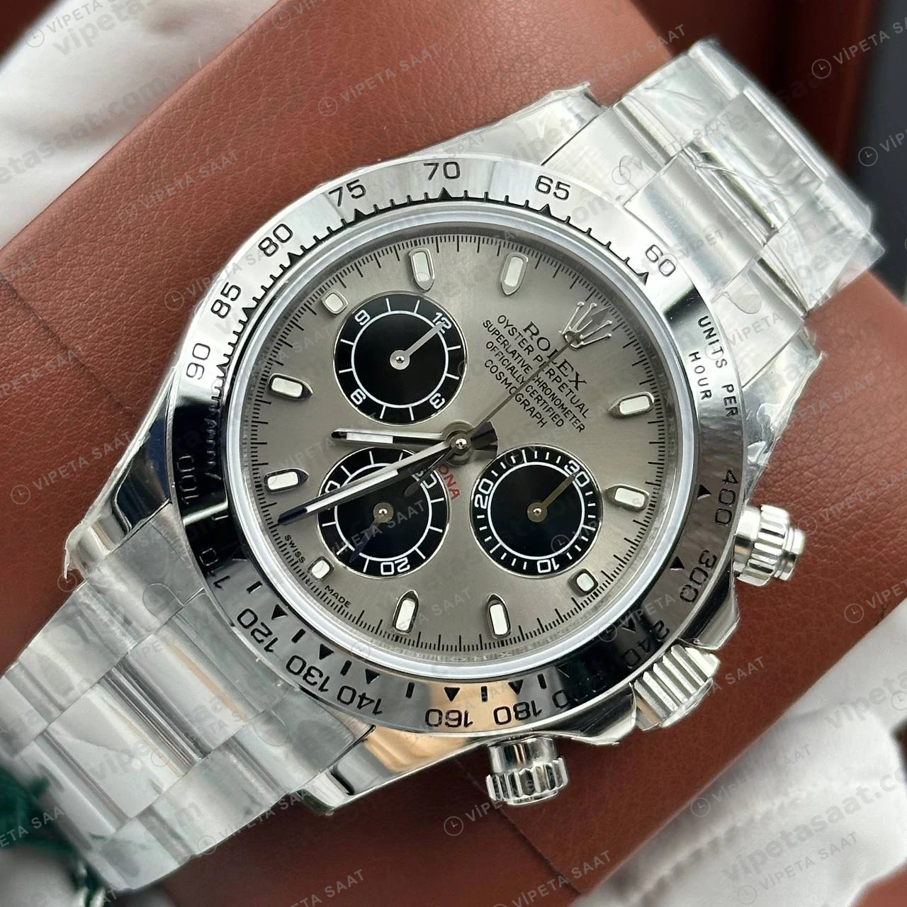 Rolex Daytona 126500LN 40 mm Siyah Kadranlı Pırlanta Super Clone Eta Saat detay 7