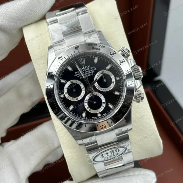 Rolex Daytona 126500LN 40 mm Siyah Kadranlı Seramik 3 Super Clone Eta Saat detay 6