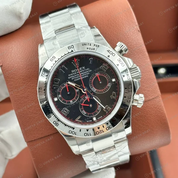 Rolex Daytona 126500LN 40 mm Siyah Kadranlı Seramik Super Clone Eta Saat detay 6