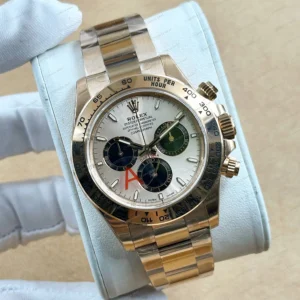 Rolex Daytona 126508 40 mm Gri Kadranlı Sarı Altın Super Clone Eta Saat detay 4