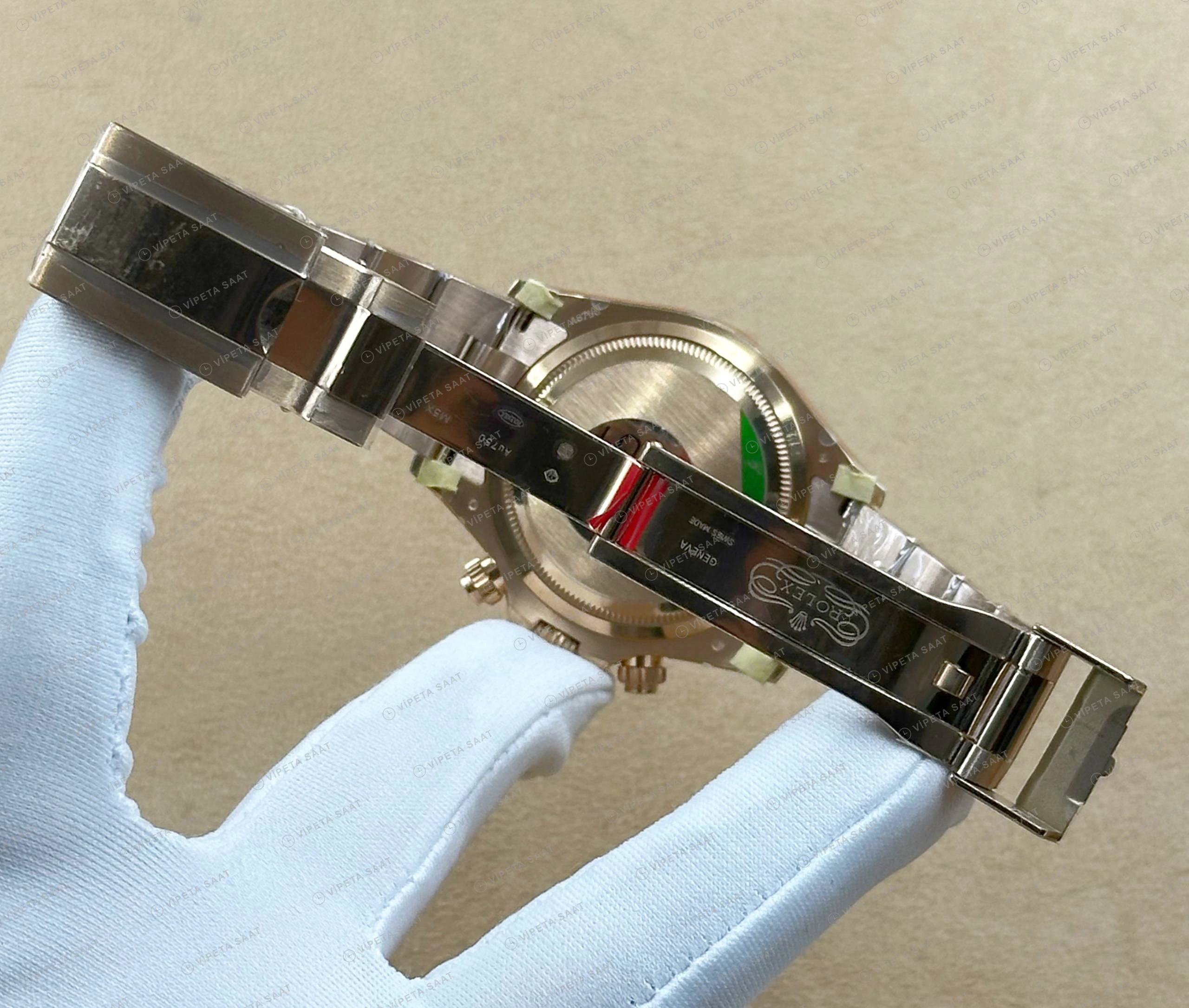 Rolex Daytona 126508 40 mm Gri Kadranlı Sarı Altın Super Clone Eta Saat detay 6