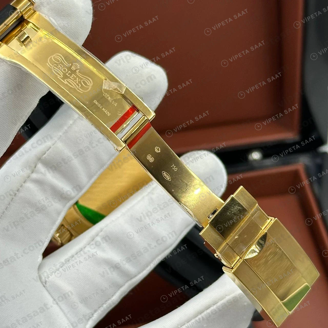 Rolex Daytona 126508 40 mm Sarı Kadranlı Oysterflex Sarı Altın Super Clone Eta Saat detay 6