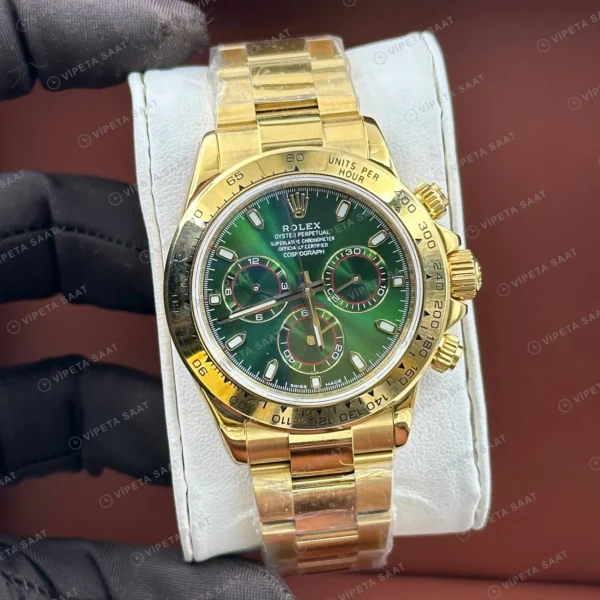 Rolex Daytona 126508 40 mm Sarı Kadranlı Sarı Altın 2 Super Clone Eta Saat detay 6