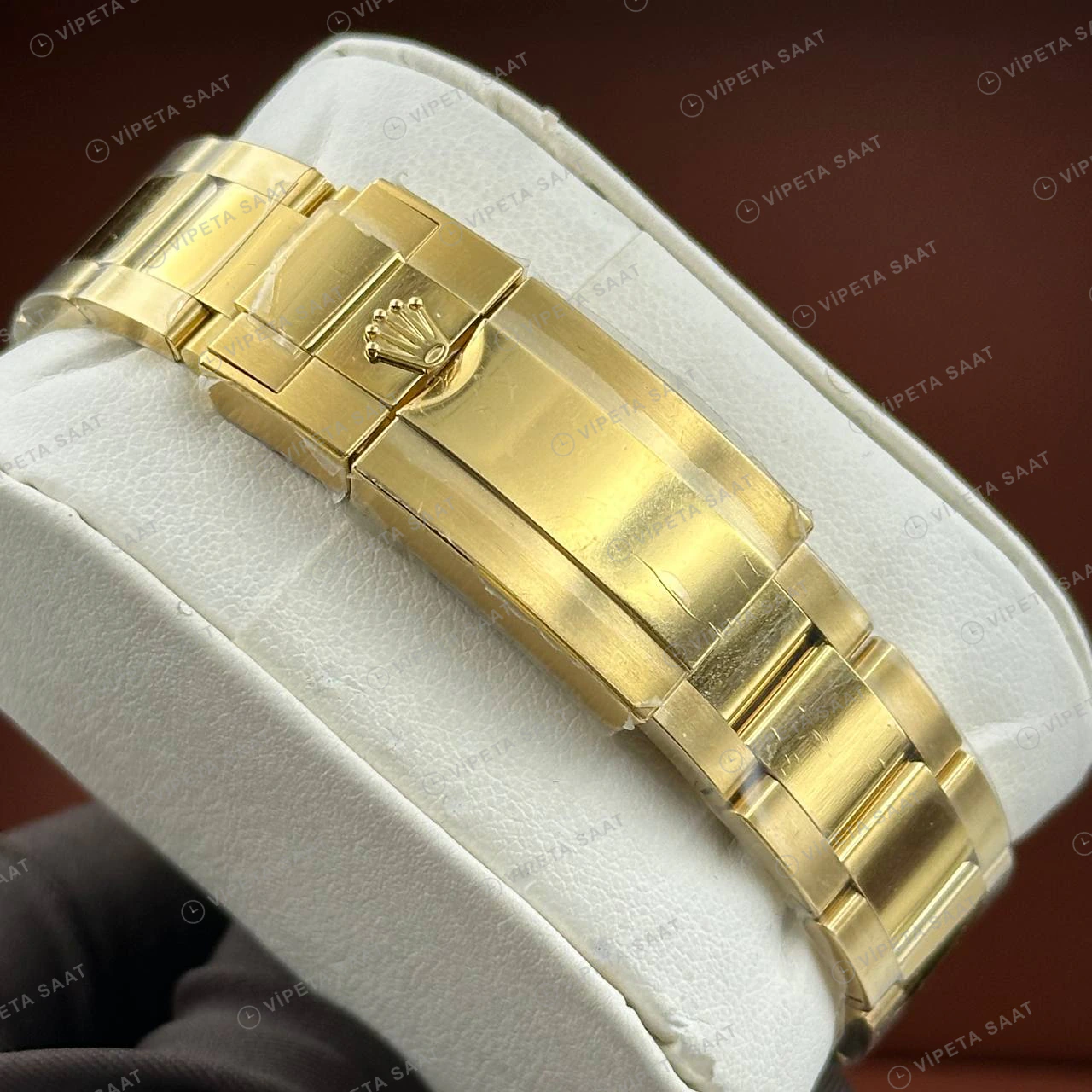 Rolex Daytona 126508 40 mm Sedef Kadranlı Sarı Altın İki Renk Pırlanta Super Clone Eta Saat detay 3