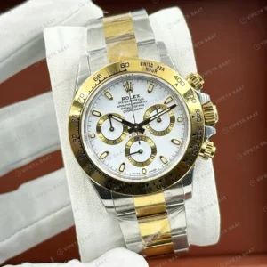 Rolex Daytona 126508 40 mm Sedef Kadranlı Sarı Altın Pırlanta Super Clone Eta Saat detay 5