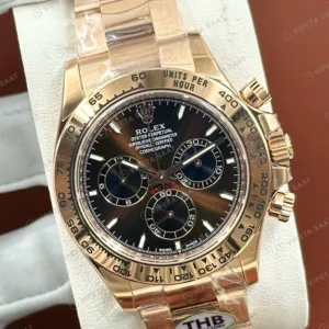 Rolex Daytona 126518LN 40 mm Siyah Kadranlı Everose Super Clone Eta Saat detay 6
