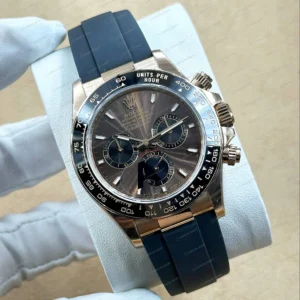 Rolex Daytona 126518LN 40 mm Siyah Kadranlı Oysterflex Everose Super Clone Eta Saat detay 5