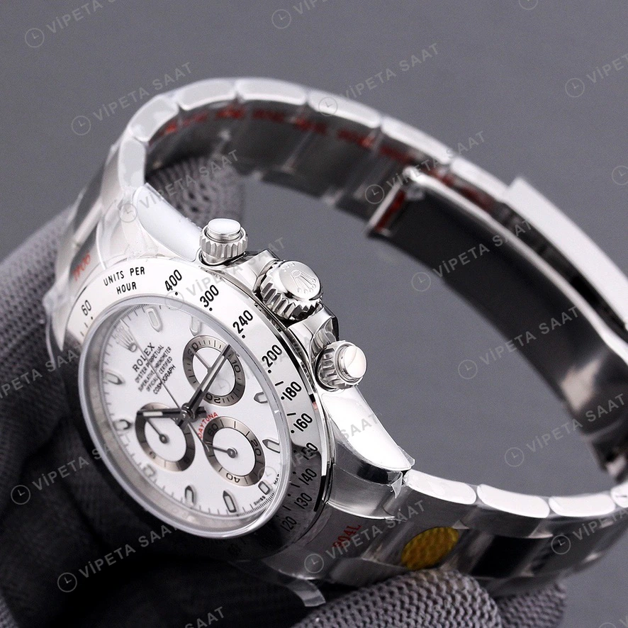 Rolex Daytona Beyaz Super Clone ETA Saat detay 5