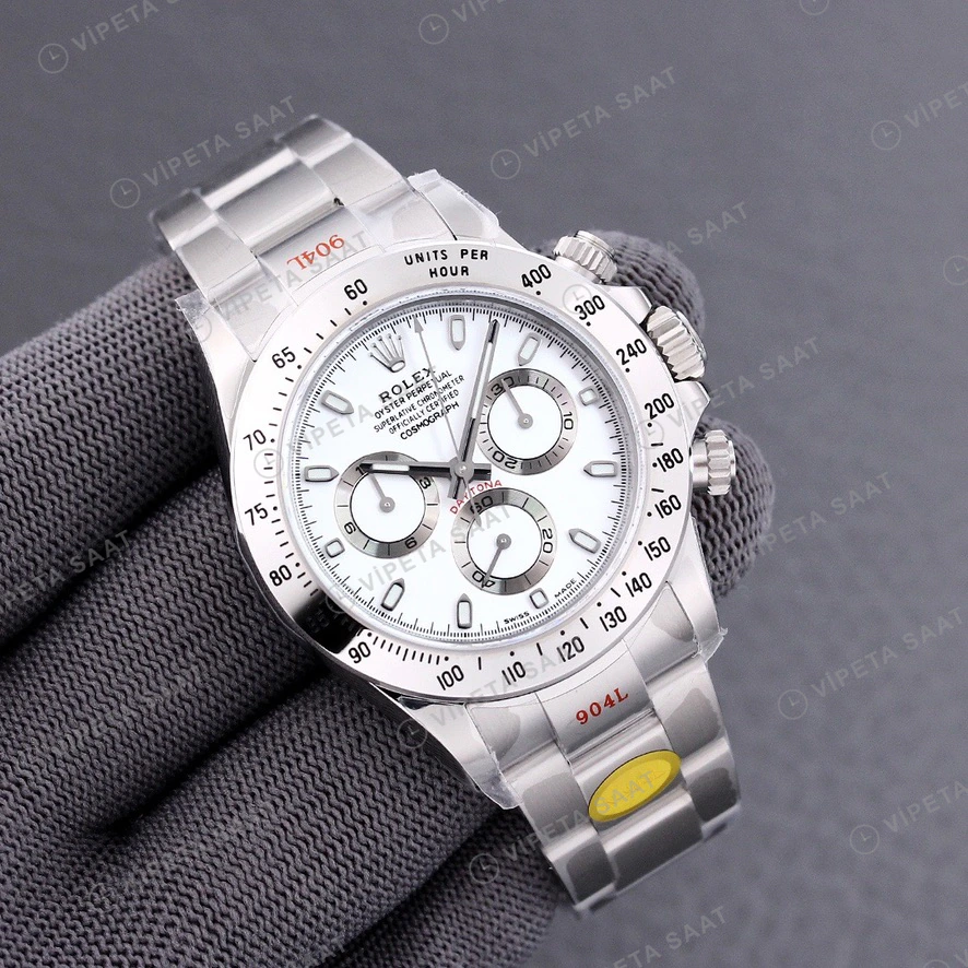 Rolex Daytona Beyaz Super Clone ETA Saat detay 7