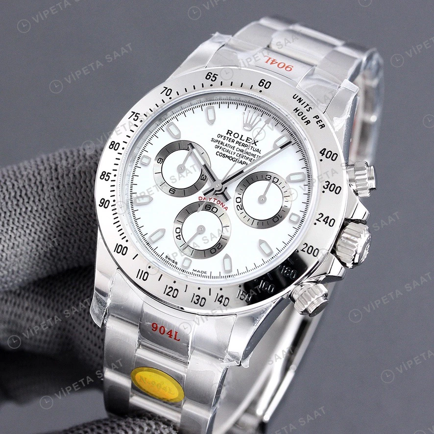 Rolex Daytona Beyaz Super Clone ETA Saat detay 8