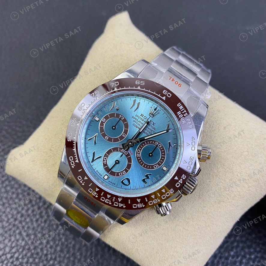 Rolex Daytona Buz Mavi Super Clone ETA Saat detay 6