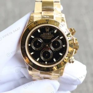Rolex Daytona Siyah Super Clone ETA Saat karşıdan görünüm